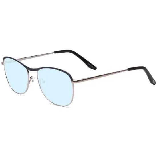 Scott&Zelda SZ7451 Blue Light Block Eyeglasses Matte Blue Gun Metal Silver 55 mm +0.25 Custom Lens Non-Refundable image {1}