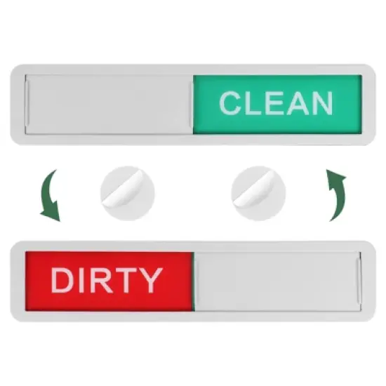 Unique Bargains Non-Scratch Plastic Clean Dirty Indicating Kitchen Dishwasher Magnet image {6}