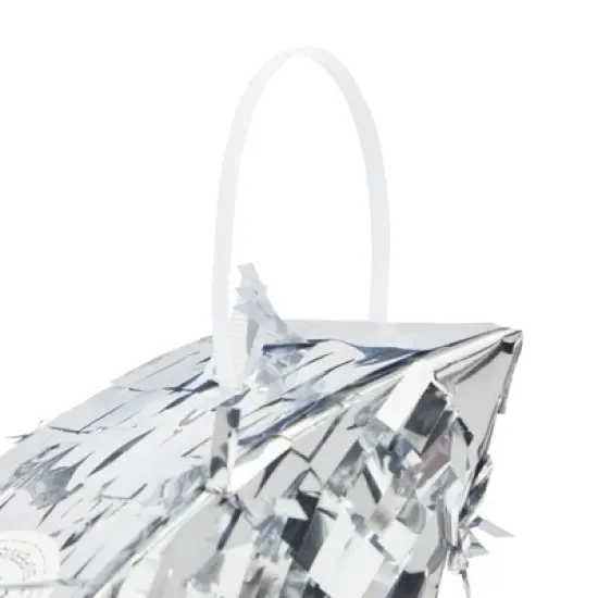 Blue Panda Pull String Crescent Moon Pinata for Birthday, Twinkle Twinkle Little Star Gender Reveal Party Decorations, Silver Foil, 17 x 11 x 3 In image {3}