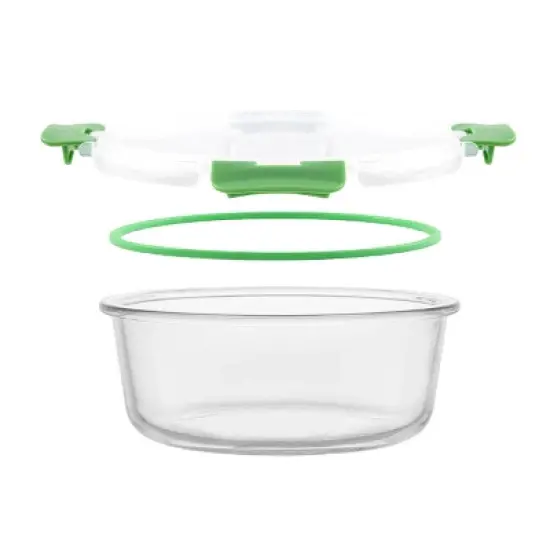 JoyFul by JoyJolt 24 Piece Glass Food Storage Containers with Leakproof Lids Set - Green image {5}