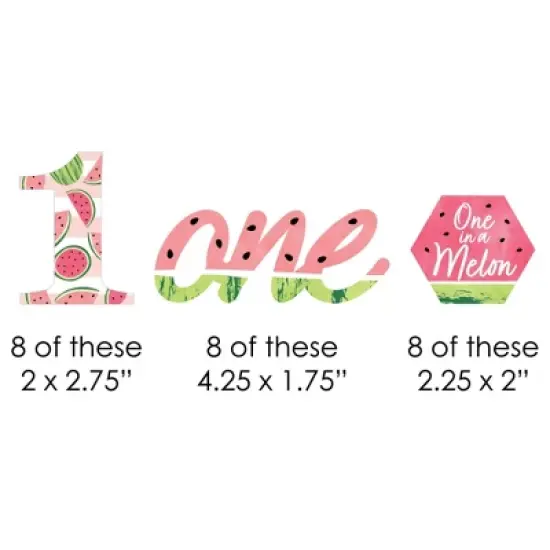 Big Dot of Happiness 1st Birthday One in a Melon - Paper Straw Decor - Fruit First Birthday Party Striped Decorative Straws - Set of 24 image {1}