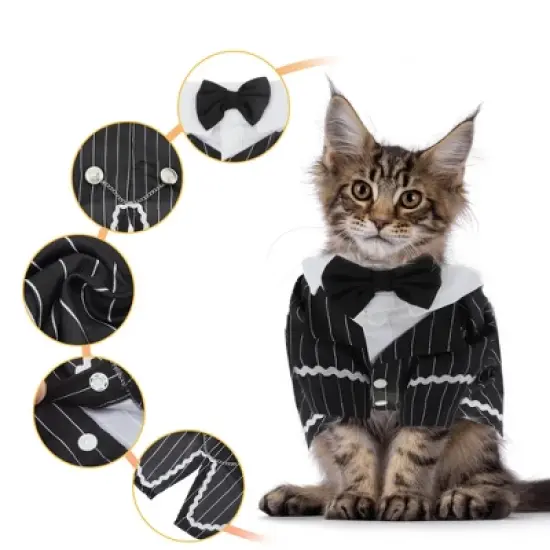Unique Bargains Cat Apparel Black 1 Pc image {1}