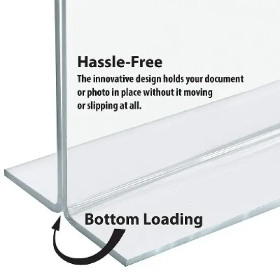 Azar Displays 2-Sided Double-Foot Acrylic Sign Holder 10/Pack 152720 image {3}