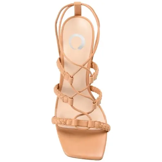 Journee Collection Womens Jamila Tru Comfort Foam Open Toe High Stiletto Pumps Mocha 11 image {3}