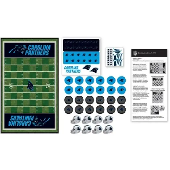 MasterPieces Officially licensed NFL Carolina Panthers Checkers Board Game for Families and Kids ages 6 and Up image {2}