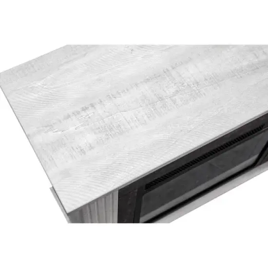 32" Freestanding Electric Fireplace Saw Cut Off White - Home Essentials image {6}