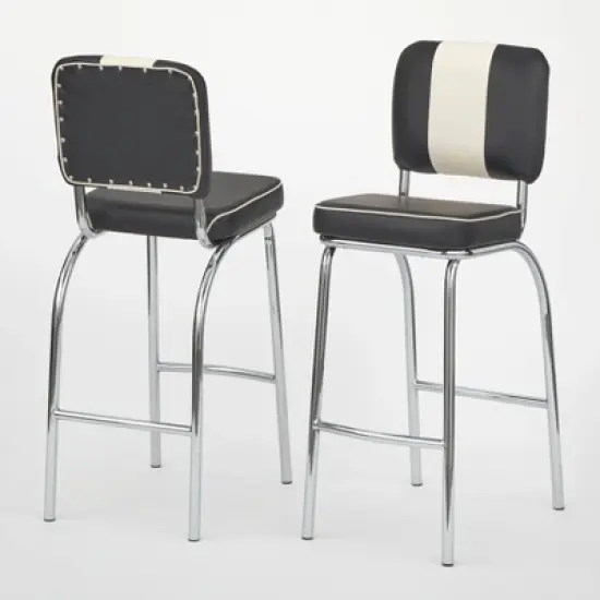Set of 2 30" Raleigh Retro Counter Height Barstools - Buylateral image {5}