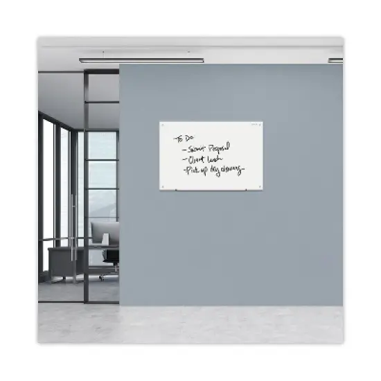 Universal Frameless Glass Marker Board 36" x 24" White 43232 image {5}