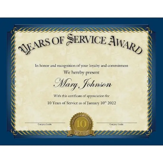 Great Papers Years of Service Certificates 8.5" x 11" 20/Pack (2015113KIT) image {3}