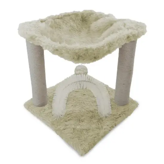 FurHaven Tiger Tough Plush Hammock Cat Bed image {1}