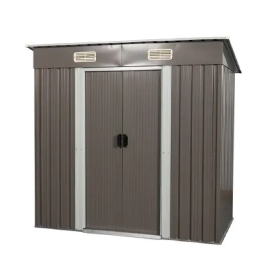 MOEPISY 6ft x 4ft Outdoor Metal Storage Shed image {5}