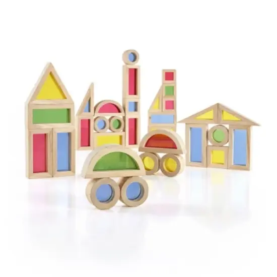 Guidecraft Junior Rainbow Blocks - 40 Pieces image {2}