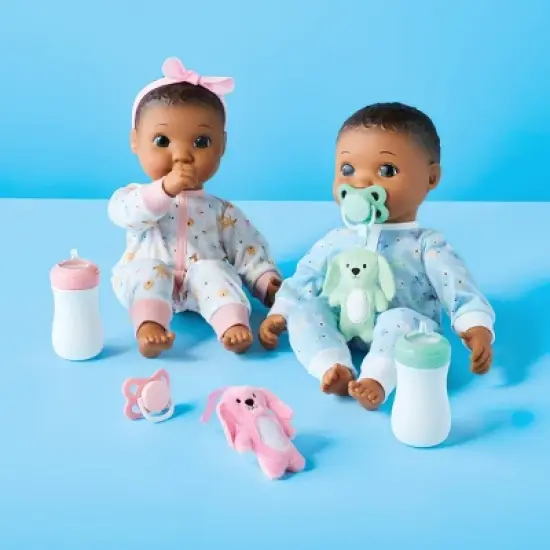 14" Boy Girl Twin Baby Dolls - Gigglescape&trade; image {1}