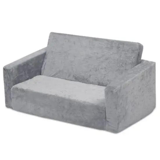 Delta Children Kids' Serta Perfect Sleeper Extra Wide Comfy 2-in-1 Flip Open Convertible Sofa to Lounger - Gray image {5}