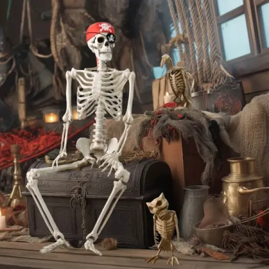 Yescom 1 Pcs Vulture & 1 Pcs Owl Skeleton Halloween Decor Life Size Animal Props Indoor Outdoor 2025 image {5}