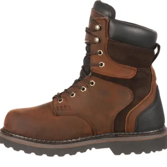 Men's Brown Georgia Boot Brookville Steel Toe Waterproof Work Boot Size 12 image {4}