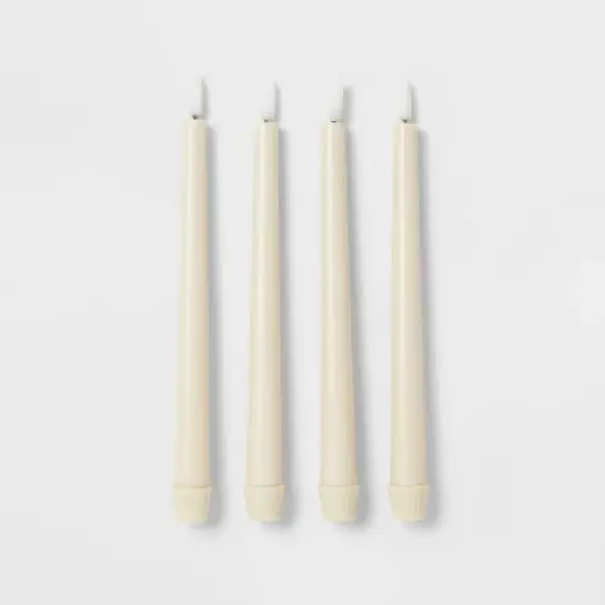 4pk LED Taper Candle Set Cream - Threshold&trade; image {2}