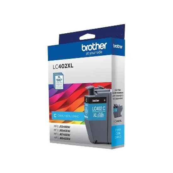 Brother LC402XL Cyan High Yield Ink Cartridge Prints Up to 1 500 Pages (LC402XLCS) image {4}