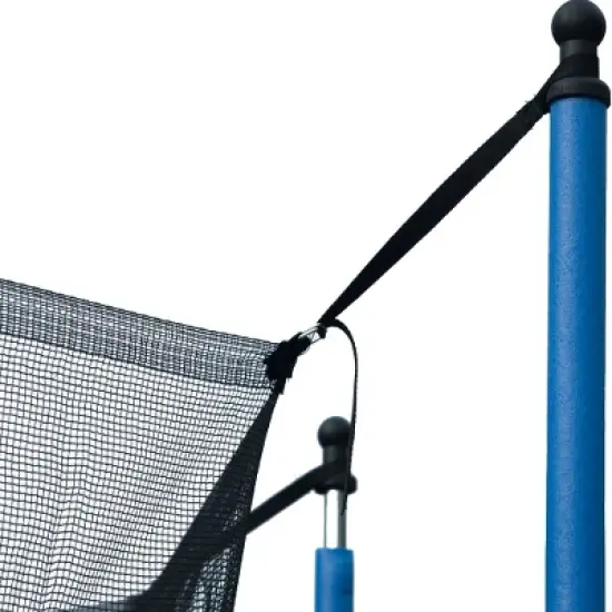 BestParts 14FT Outdoor Trampoline with Basketball Hoop & Safety Net &ndash; Double-Sided Blue & Green Pad image {5}