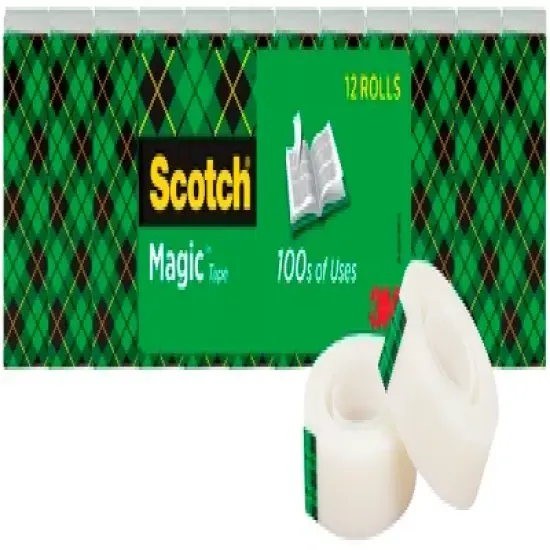 Scotch 810 Magic Tape Refill Pack, 0.75 x 1000 Inches, Matte Clear, Pack of 12 image {1}