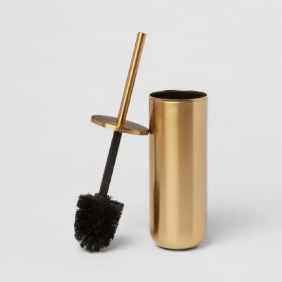Brushed Brass Toilet Bowl Brush Gold - Threshold&trade; image {2}