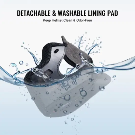 VEVOR Motorcycle Helmet, 22.4-22.8 in,Unmasked, Smart Street ABS & High Density Helmet with Bluetooth Slot & Interchangeable Lens, Black image {6}