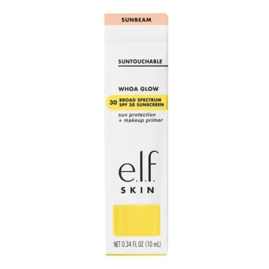 e.l.f. Mini Suntouchable Whoa Glow Sunscreen & Primer - SPF 30 - 0.34 fl oz image {10}