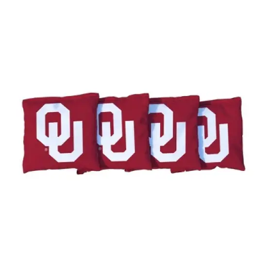 NCAA Oklahoma Sooners Corn-Filled Cornhole Bags Crimson - 4pk image {1}