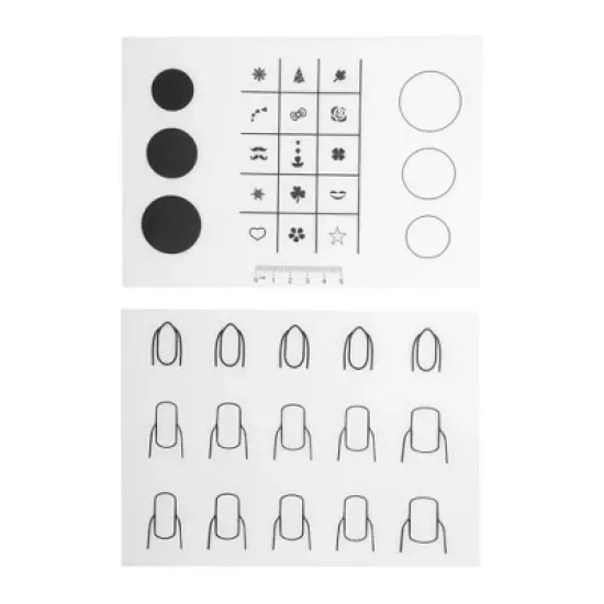 Unique Bargains Reusable Nail Art Stamping Mat 2 Pcs image {5}