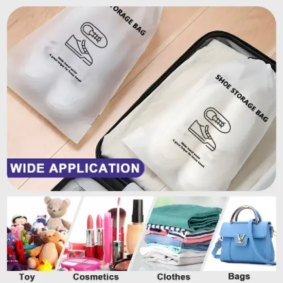 Fosmon 1 Pack Shoe Bags for Travel, Drawstring Shoe Bag Organizer, Travel Shoe Bags for Packing in Suitcase Gym Travelling, Waterproof Shoe Travel Bag image {4}