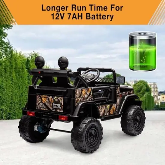 Electric Car for Kids, 12V Ride on Truck Car with Remote Control Spring Suspension image {5}