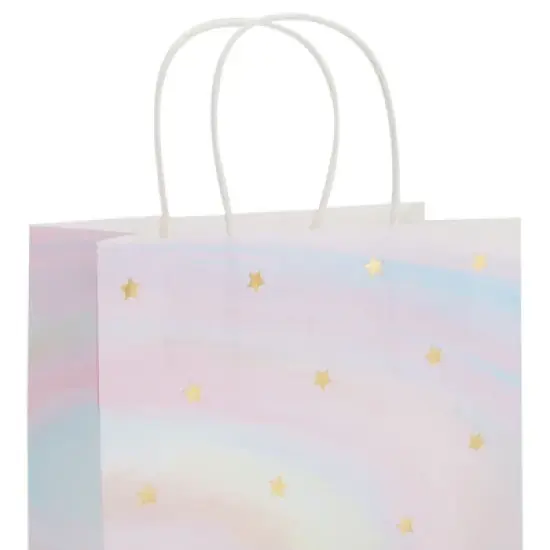 Blue Panda 24 Pack Pastel Tie Dye Medium Paper Gift Bags with Handles for Boutique, Small Business, Birthday Party Favors, 10x8x4 In image {5}