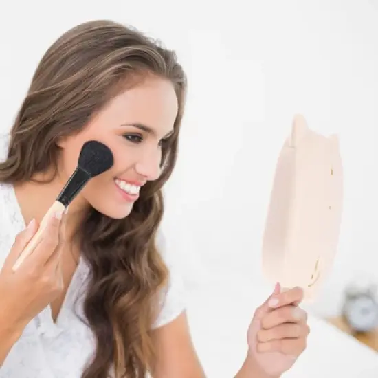 Unique Bargains Durable Cartoon Desktop Cosmetic Mirror 1 Pc image {2}