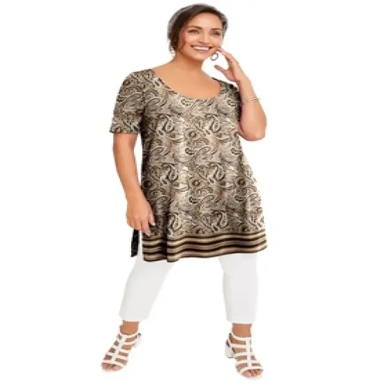 Jessica London Women&rsquo;s Plus Size Mega Knit Tunic image {5}