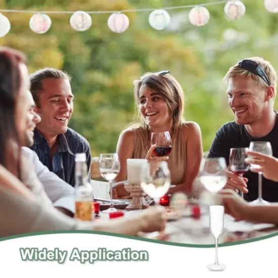 Unique Bargains Lightweight Elegant Champagne Flutes with Long Stem 2 Pcs image {4}