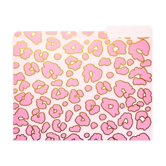 Paper Junkie 12 Pack Pink Leopard Decorative File Folders, Cute Office Supplies, Letter Size with 1/3 Cut Tab for Women, 11.5x9.5" image {5}