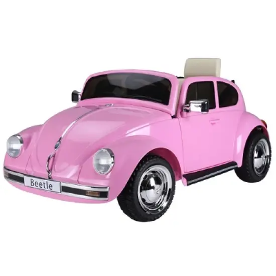 Aosom Licensed Volkswagen Beetle Electric Kids Ride-On Car 6V Battery Powered Toy with Remote Control Music Horn Lights MP3 for 3-6 Years image {7}