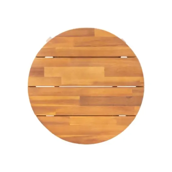 Christopher Knight Home Burchett 3 Piece Patio Acacia Wood and Faux Rattan Chat Set with Cushions image {5}