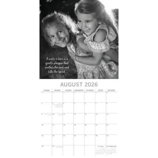 2026 Square Wall Calendar, Sisters, 16-Month Lifestyles Theme with 180 Reminder Stickers (12x12 In) image {2}