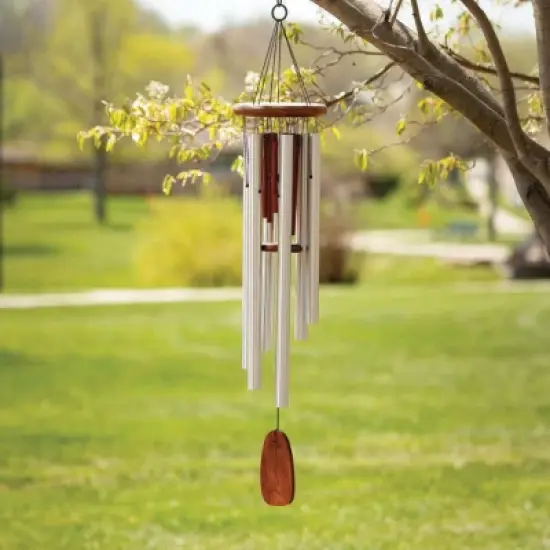 Woodstock Wind Chimes for Outside, Outdoor Decor, Garden and Patio Decor Singing in the Rain Chime, Large (37'') Wind Chime (RAINL) image {1}