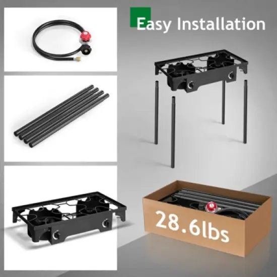 Winado 2 Burner High Pressure Propane Outdoor Stove image {8}