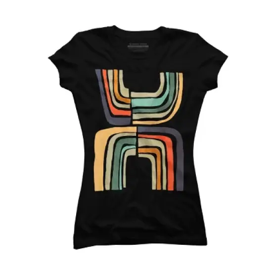 Junior's Design By Humans Look A Double Rainbow By radiomode T-Shirt image {2}