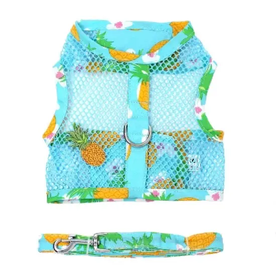 Doggie Design Cool Mesh Dog Harness with Leash - Pineapple Luau image {3}