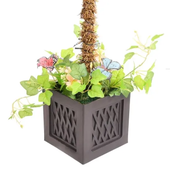 Barton Living 5ft Light Post Christmas Decoration w/Planter Battery Powered Outdoor X-mas image {3}