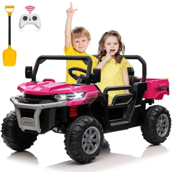 JOYRACER 24V Kids Ride on UTV with Remote Control, 2 Seater 2x200W Ride on Dump Truck For Big Kids image {12}