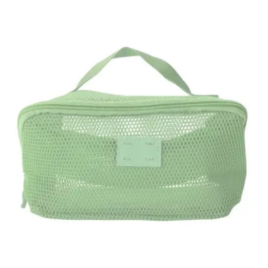 Unique Bargains Mesh Multifunctional Portable Makeup Bag 1 Pc image {11}