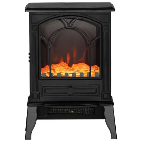 SEVOBAL Fireplace Insert Heater Mantel 3D Flame Fireplace Stove Bottom Air Outlet Fire Place Panoramic Fire Place Heater, Black, 16.9"*12.2"*21.7" image {5}