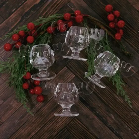 Silver Buffalo National Lampoon's Christmas Vacation Marty Moose 4-Piece Acrylic Shot Glass Set image {4}