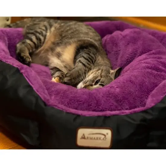 Armarkat Large, Soft Cat Bed in Purple and Black - C101NH/ZH image {6}