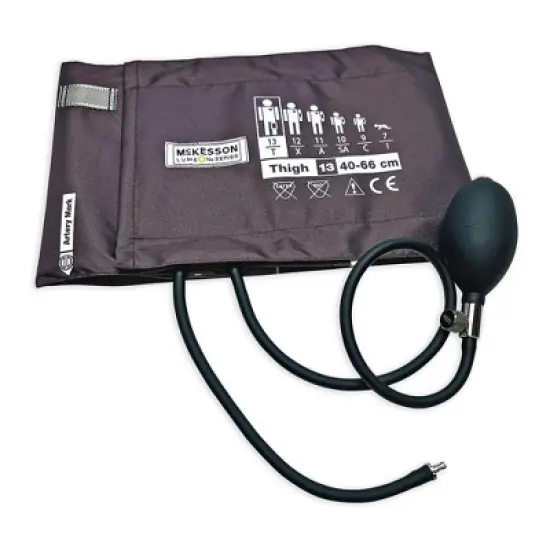 McKesson LUMEON Thigh Cuff Leg Reusable Blood Pressure Cuff and Bulb 1 per Box image {3}